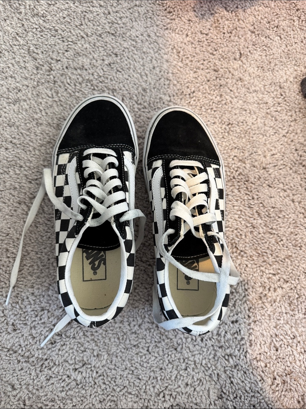 Vans Checkerboard Low-Top Sneakers - Black & White